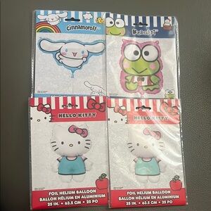 Hello Kitty and Friends Foil Balloons - Pink, Green, Blue
